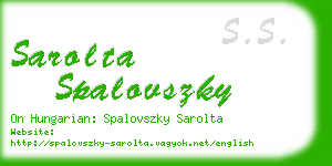 sarolta spalovszky business card